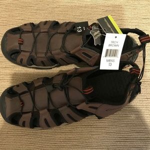 Eddie Bauer Mens Sandals (Troy), Sz 13, Brown, NWT